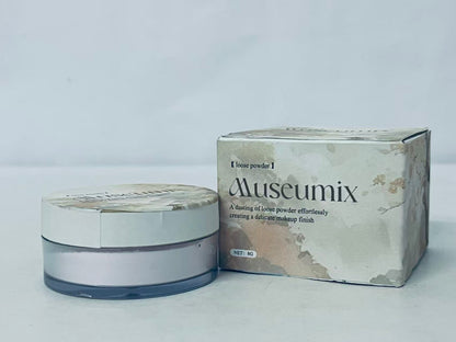 Museumix Loose Setting Powder, Lightweight & Long-Lasting Oil Control, Silky Smooth for Soft-Focus Finish, Oriental Aesthetic Packaging, 8g