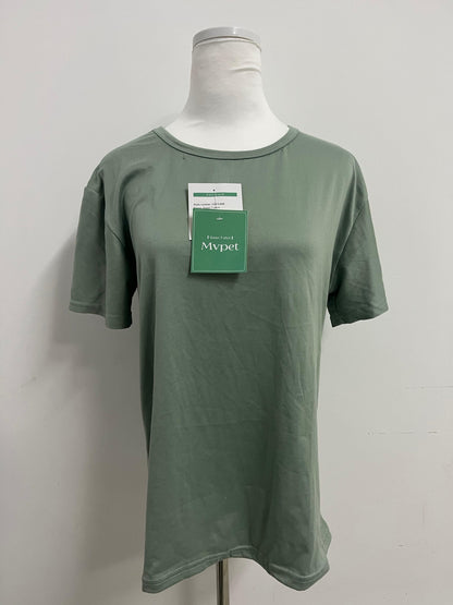 Mvpet Crew Neck Short Sleeve T - Shirt (Light Olive Green)