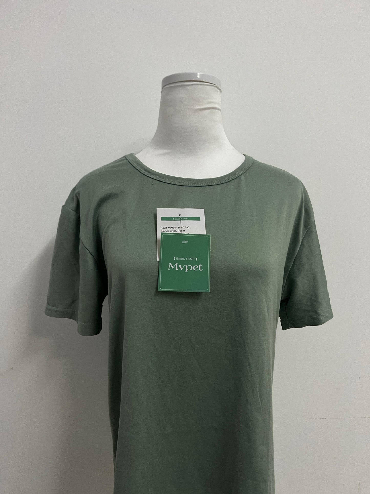 Mvpet Crew Neck Short Sleeve T - Shirt (Light Olive Green)