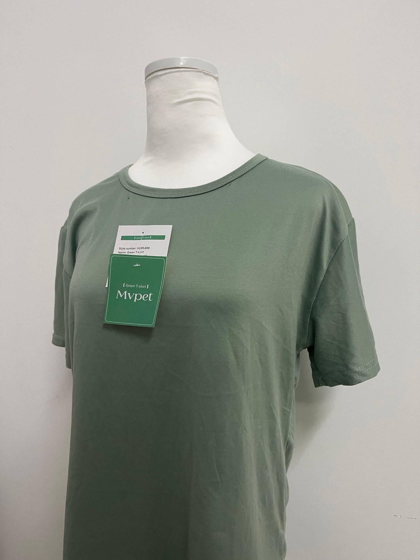Mvpet Crew Neck Short Sleeve T - Shirt (Light Olive Green)
