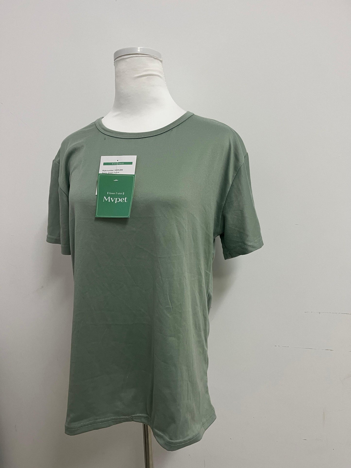 Mvpet Crew Neck Short Sleeve T - Shirt (Light Olive Green)