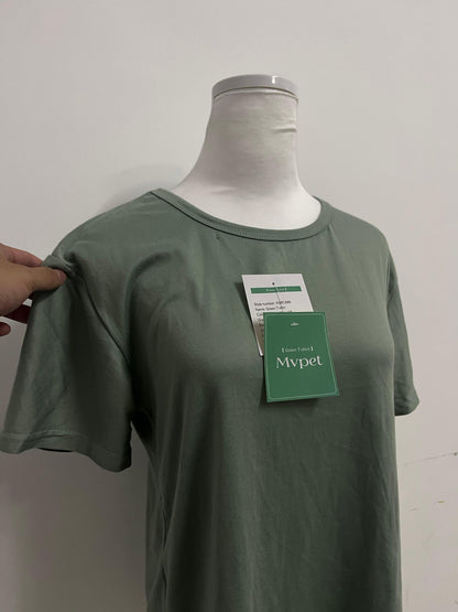 Mvpet Crew Neck Short Sleeve T - Shirt (Light Olive Green)