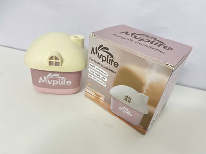 Mvplife Cute Cottage Portable Humidifier Multi-Functional Fresh Humidification + Cozy Night Light A Healing Moisturizing Item for Home/Office