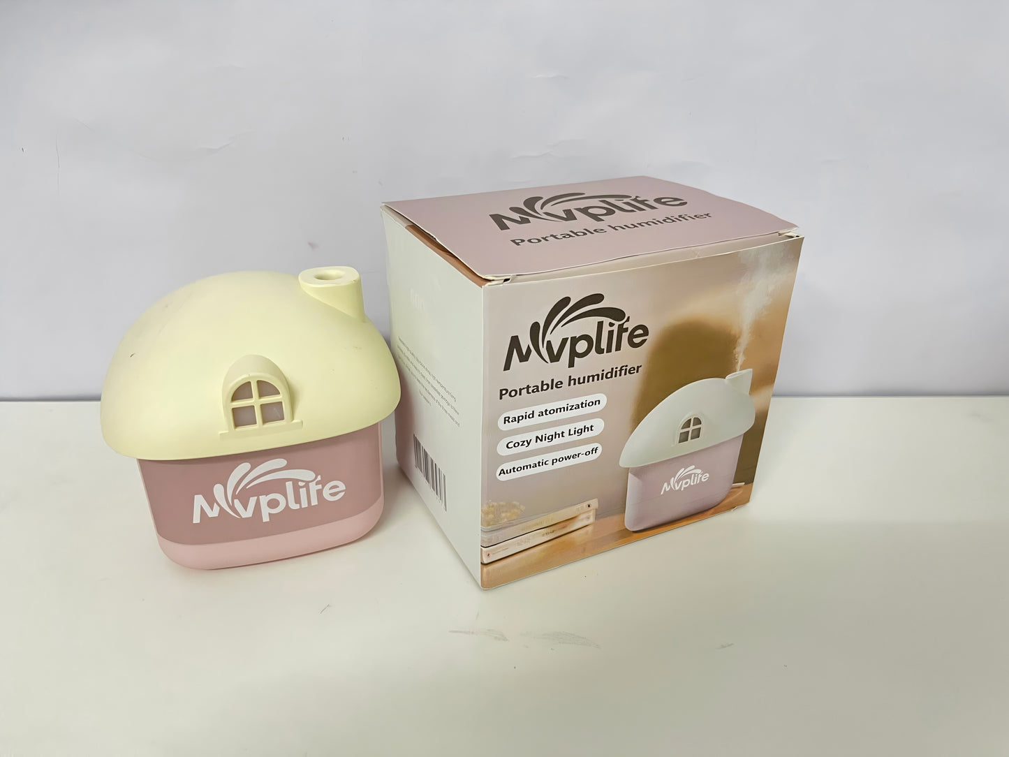 Mvplife Cute Cottage Portable Humidifier Multi-Functional Fresh Humidification + Cozy Night Light A Healing Moisturizing Item for Home/Office