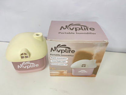 Mvplife Cute Cottage Portable Humidifier Multi-Functional Fresh Humidification + Cozy Night Light A Healing Moisturizing Item for Home/Office