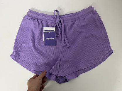 [Mythbird Pants]——Mythbird Waffle Knit Lounge Shorts - Soft Skin-Friendly Casual Hot Pants