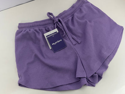 [Mythbird Pants]——Mythbird Waffle Knit Lounge Shorts - Soft Skin-Friendly Casual Hot Pants