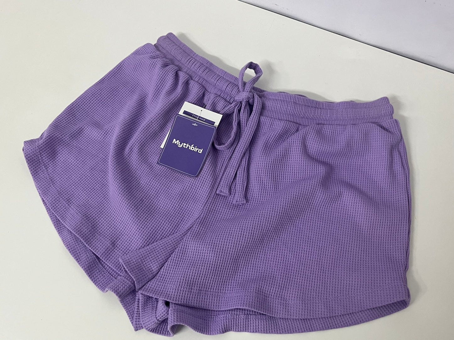 [Mythbird Pants]——Mythbird Waffle Knit Lounge Shorts - Soft Skin-Friendly Casual Hot Pants