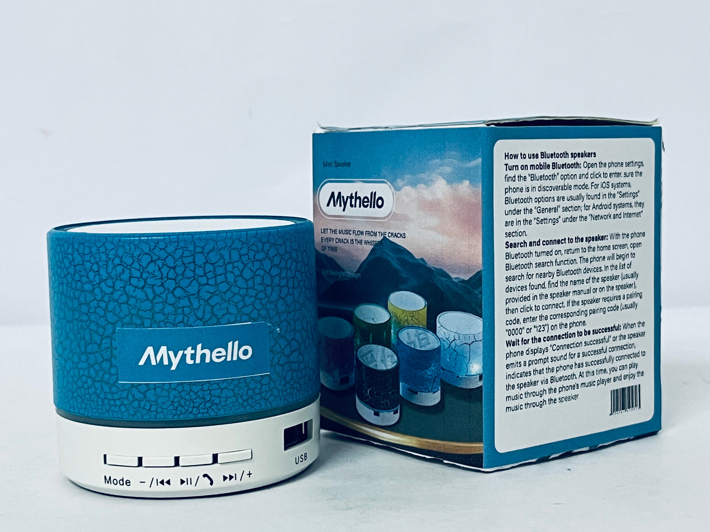 Mythello Loudspeakers Crack Texture Bluetooth Speaker - A Feast for the Ears with Compact Body and Powerful Sound