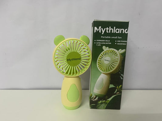 【Mythland Bear Ear Handheld Mini Fan】—— Cute, Long-Lasting Cooling for Summer Days