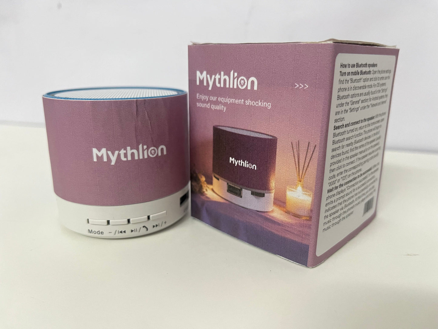 【Mythlion Portable Bluetooth Speaker】—— Compact Design, Rich Sound for Every Moment