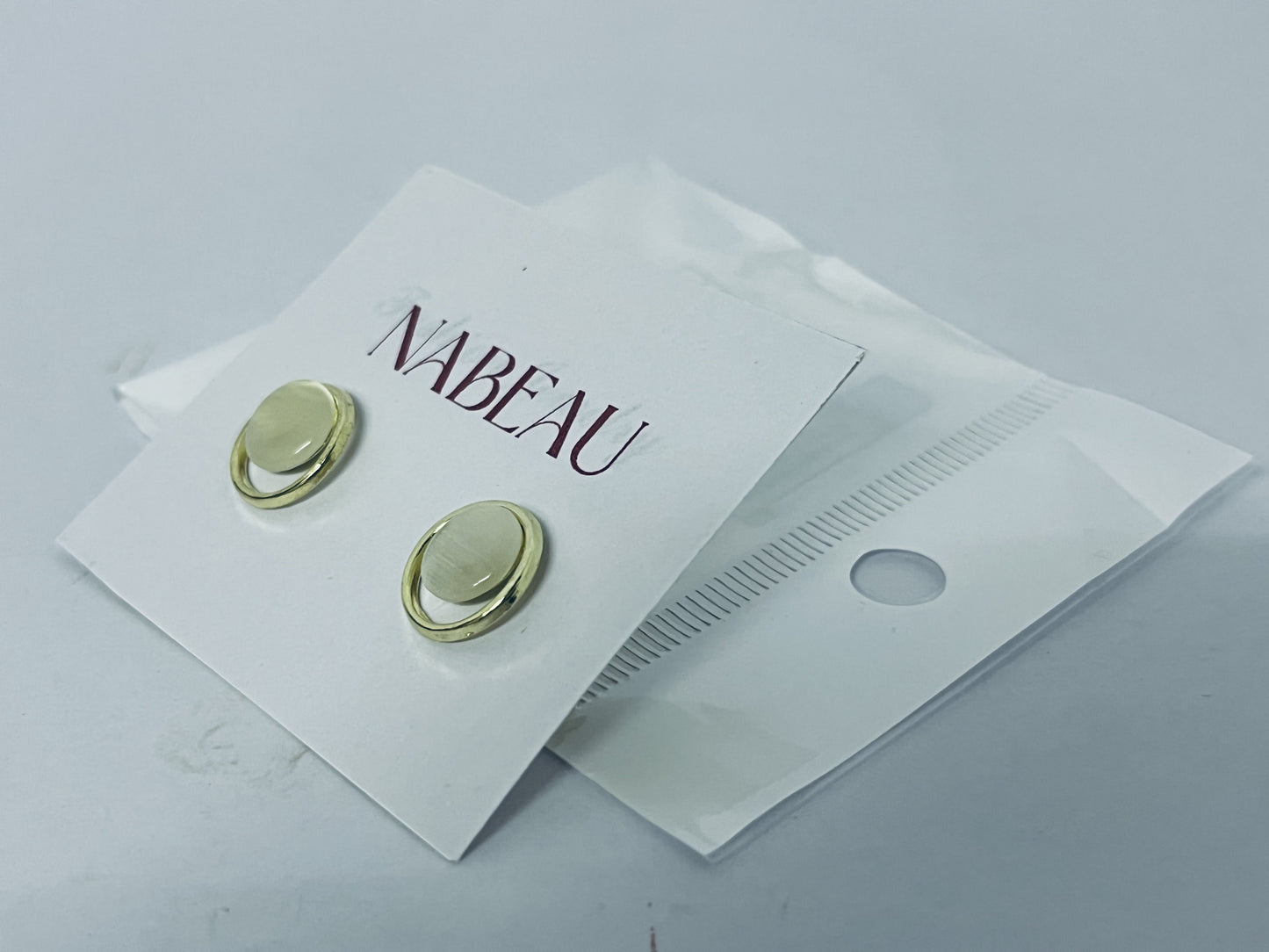 NABEAU Small Hypoallergenic Surgical Steel Earrings for Sensitive Ears - Flat Back Earrings for Women - 20G Tiny Cubic Zirconia Opal Hoop Studs