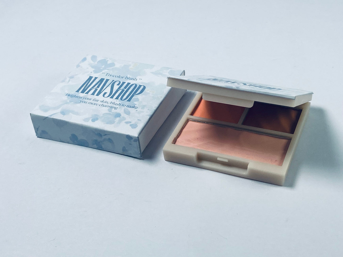 NAVSHOP Cosmic Eyeshadow 3-Colors Matte Glitter Eyeshadow Palette Rose Gold Warm Peach Brown Long-Lasting Ultra Pigment Smooth Blendable