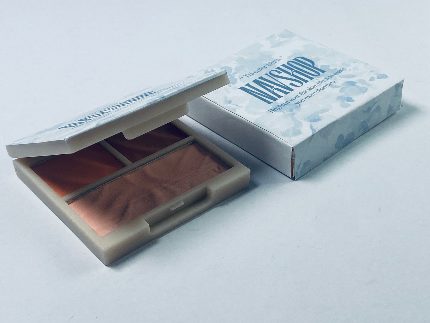 NAVSHOP Cosmic Eyeshadow 3-Colors Matte Glitter Eyeshadow Palette Rose Gold Warm Peach Brown Long-Lasting Ultra Pigment Smooth Blendable