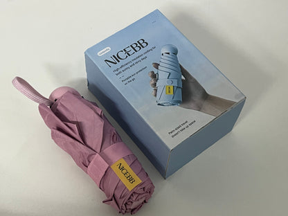 [NICEBB Umbrellas]——NICEBB Palm-Sized 6-Fold UV Protection Umbrella - Mini Portable Sun & Rain Umbrella