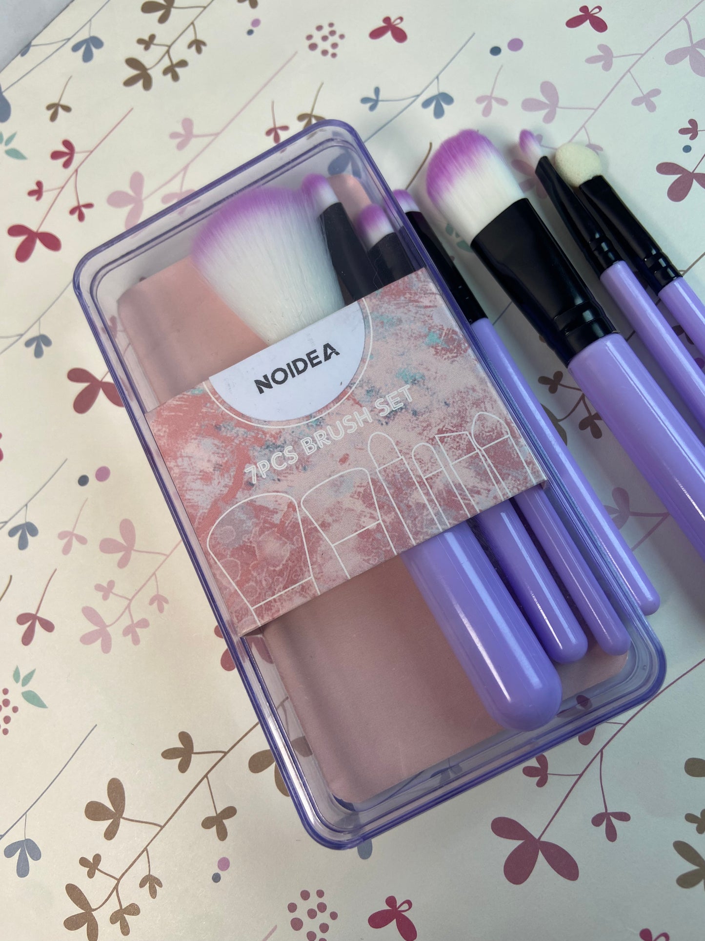 NOIDEA 7Pcs Makeup Brush, Best Gift For Women/Girls, Used For Powder, Foundation, Highlight, Eye Shadow, Concealer, Etc., Suitable For Beginners ( purple 7pcs)