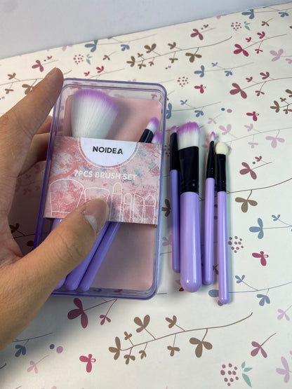 NOIDEA 7Pcs Makeup Brush, Best Gift For Women/Girls, Used For Powder, Foundation, Highlight, Eye Shadow, Concealer, Etc., Suitable For Beginners ( purple 7pcs)
