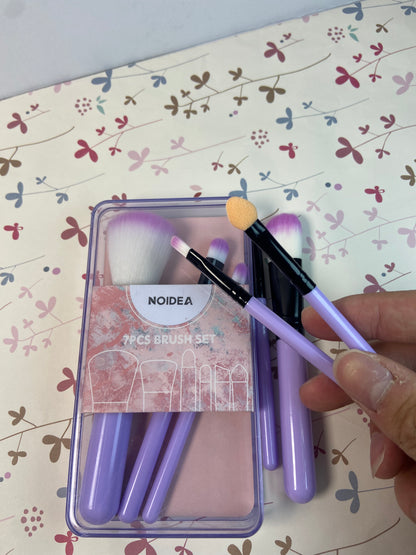 NOIDEA 7Pcs Makeup Brush, Best Gift For Women/Girls, Used For Powder, Foundation, Highlight, Eye Shadow, Concealer, Etc., Suitable For Beginners ( purple 7pcs)