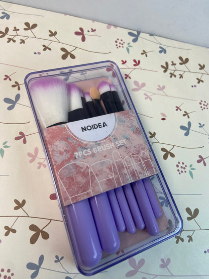 NOIDEA 7Pcs Makeup Brush, Best Gift For Women/Girls, Used For Powder, Foundation, Highlight, Eye Shadow, Concealer, Etc., Suitable For Beginners ( purple 7pcs)