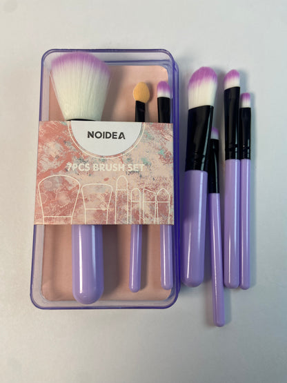 NOIDEA 7Pcs Makeup Brush, Best Gift For Women/Girls, Used For Powder, Foundation, Highlight, Eye Shadow, Concealer, Etc., Suitable For Beginners ( purple 7pcs)
