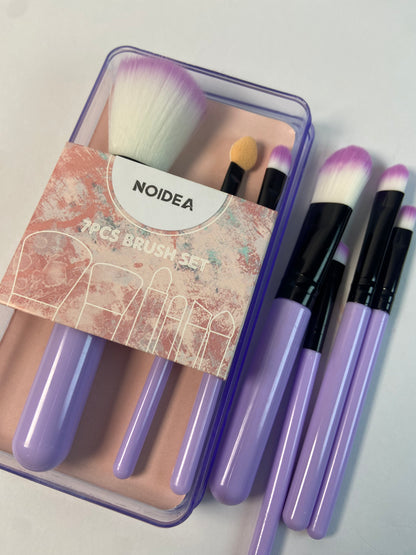 NOIDEA 7Pcs Makeup Brush, Best Gift For Women/Girls, Used For Powder, Foundation, Highlight, Eye Shadow, Concealer, Etc., Suitable For Beginners ( purple 7pcs)