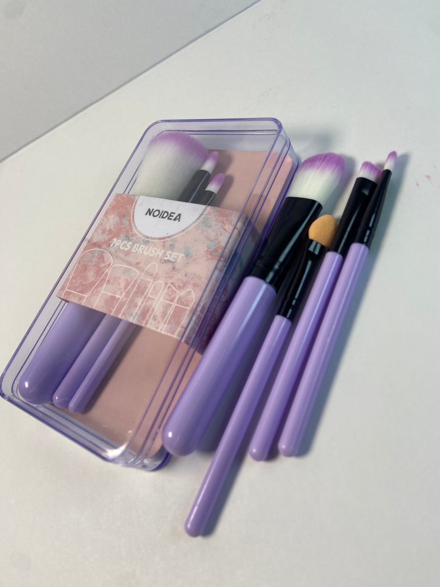 NOIDEA 7Pcs Makeup Brush, Best Gift For Women/Girls, Used For Powder, Foundation, Highlight, Eye Shadow, Concealer, Etc., Suitable For Beginners ( purple 7pcs)