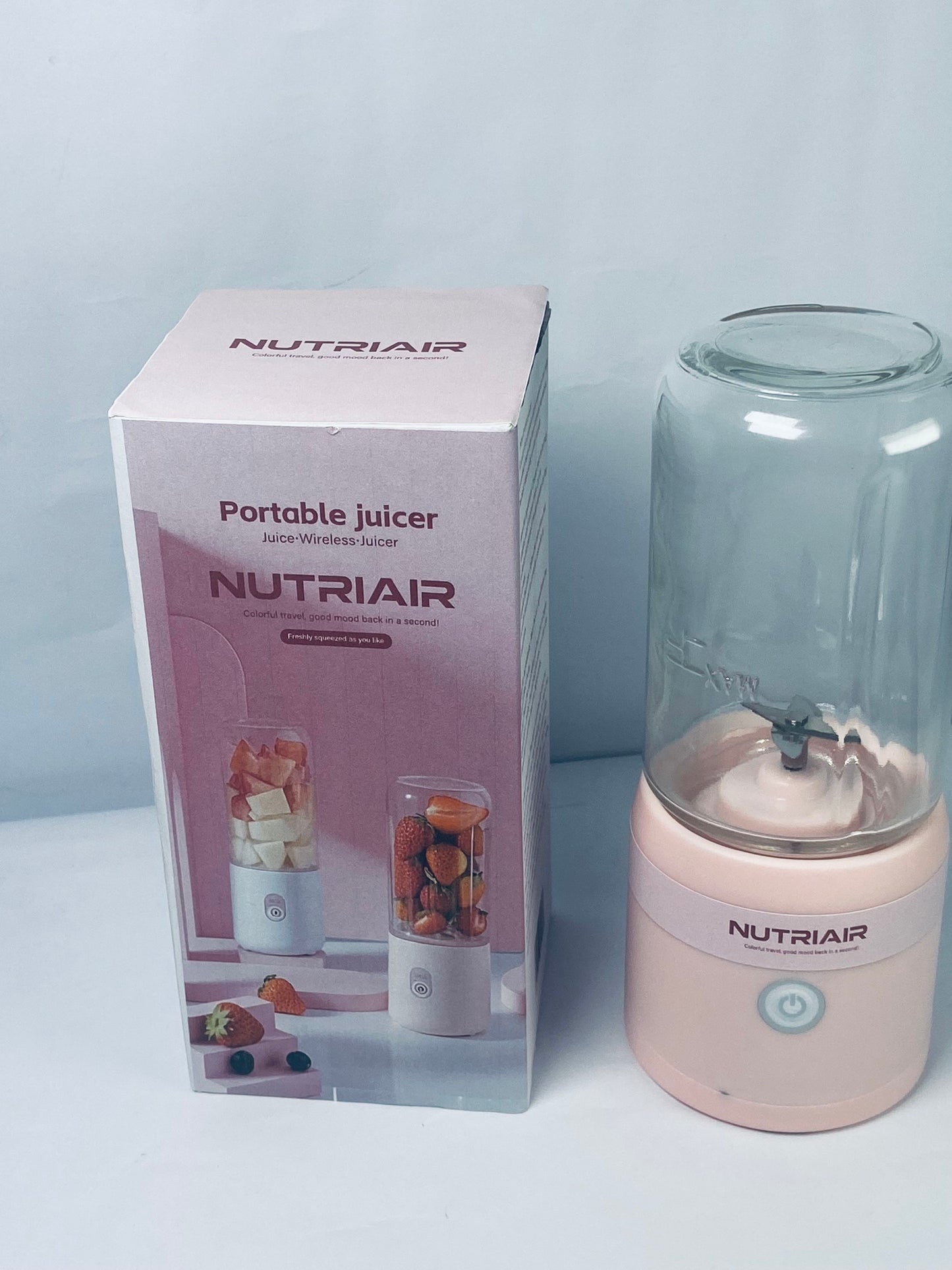 NUTRIAIR Portable Blender 14oz for Juices & Smoothies with 4 blades Puwerful performances Fusion Blender  USB Rechargeable