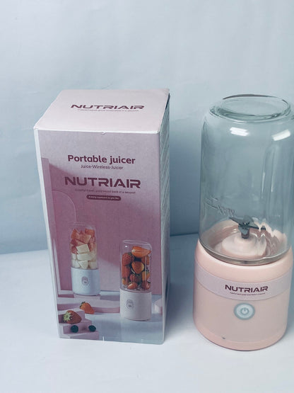 NUTRIAIR Portable Blender 14oz for Juices & Smoothies with 4 blades Puwerful performances Fusion Blender  USB Rechargeable