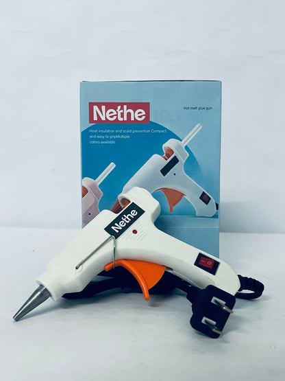 Nethe Hot Melt Glue Gun, Heat Insulation & Anti-Scald with On/Off Switch, Compact Ergonomic Grip, Multi-Color for DIY Crafts, Home Repair, Arts