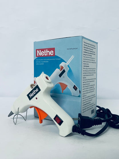 Nethe Hot Melt Glue Gun, Heat Insulation & Anti-Scald with On/Off Switch, Compact Ergonomic Grip, Multi-Color for DIY Crafts, Home Repair, Arts