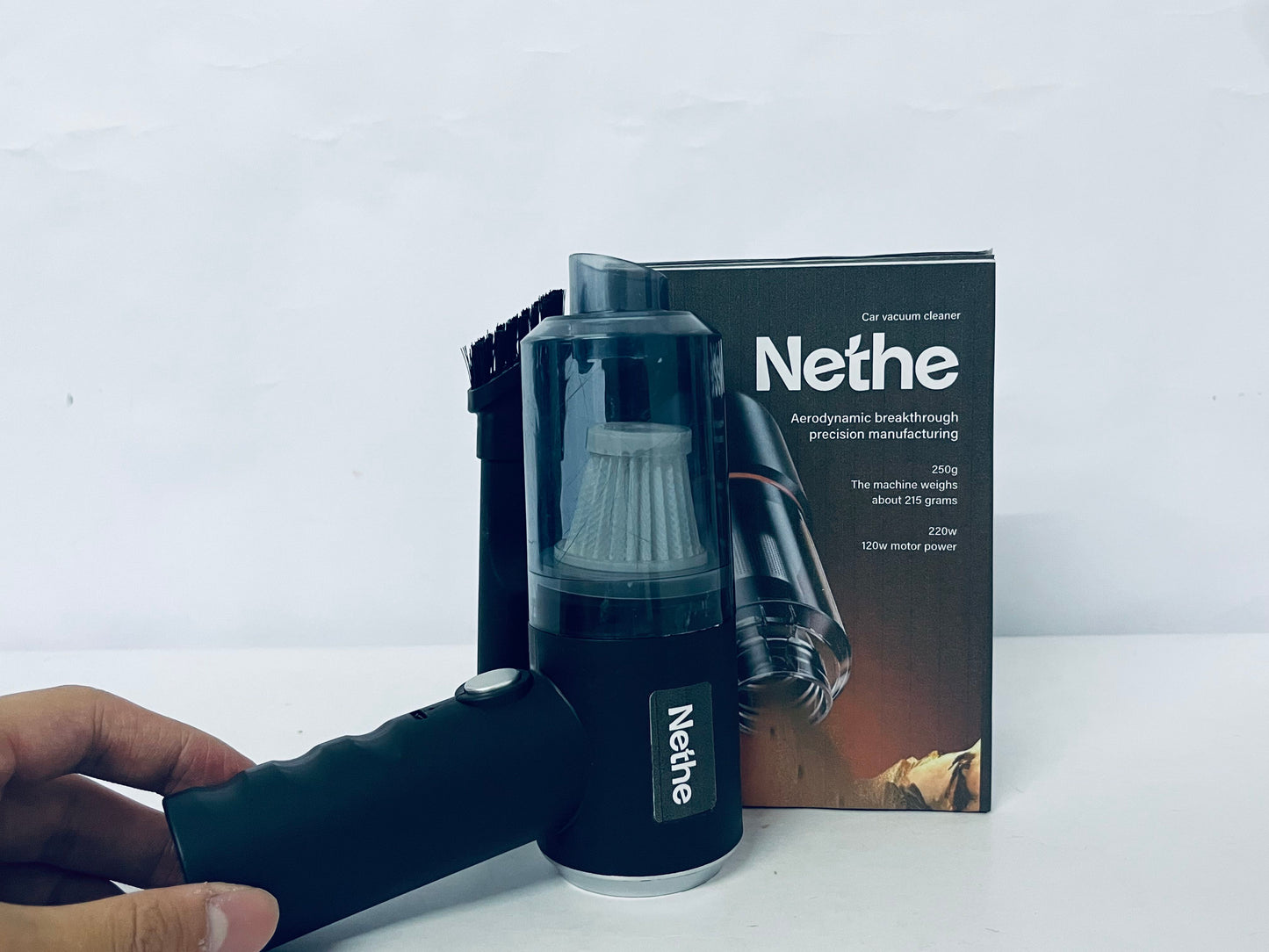 Nethe Car Vacuum Cleaner, Aerodynamic Design, Strong Suction Portable Handheld Mini Vacuum for Car Interior & Home Cleaning
