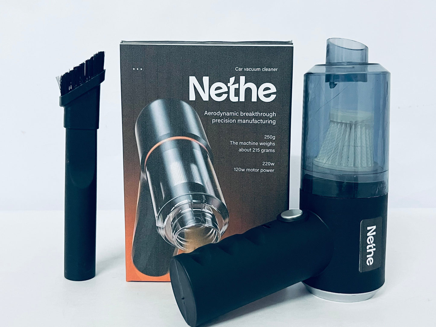 Nethe Car Vacuum Cleaner, Aerodynamic Design, Strong Suction Portable Handheld Mini Vacuum for Car Interior & Home Cleaning