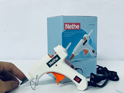 Nethe Hot Melt Glue Gun, Heat Insulation & Anti-Scald with On/Off Switch, Compact Ergonomic Grip, Multi-Color for DIY Crafts, Home Repair, Arts