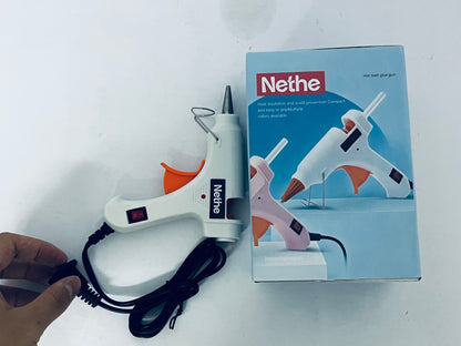 Nethe Hot Melt Glue Gun, Heat Insulation & Anti-Scald with On/Off Switch, Compact Ergonomic Grip, Multi-Color for DIY Crafts, Home Repair, Arts