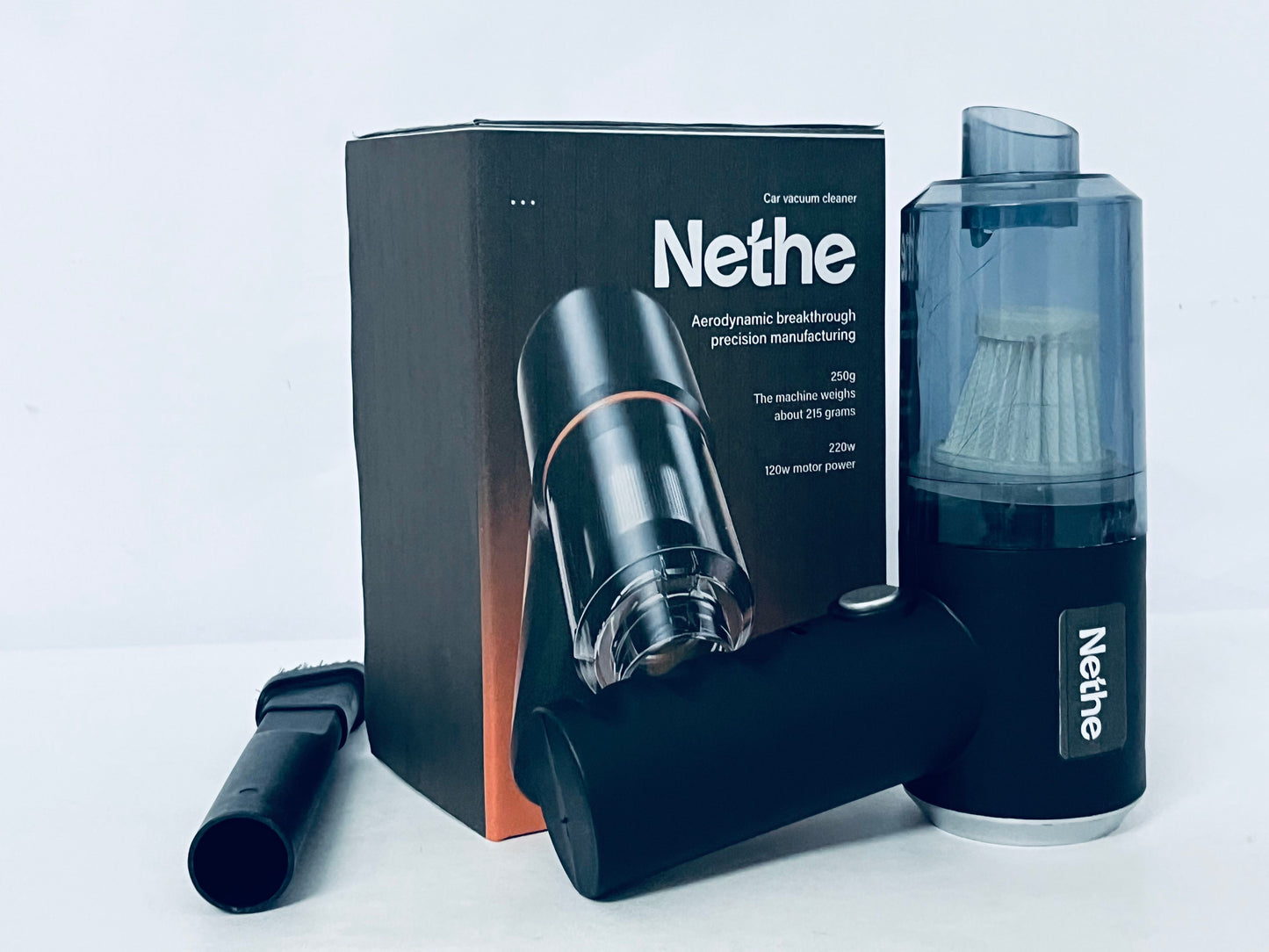 Nethe Car Vacuum Cleaner, Aerodynamic Design, Strong Suction Portable Handheld Mini Vacuum for Car Interior & Home Cleaning