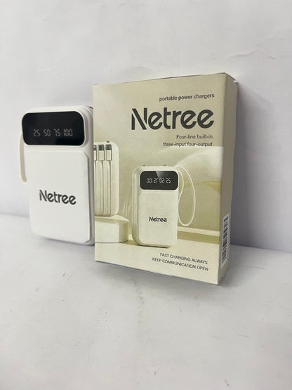 Netree Portable power chargers , 25000mAh 100W USB C Portable Charger, PD QC Fast Charging 3-Output Battery Pack
