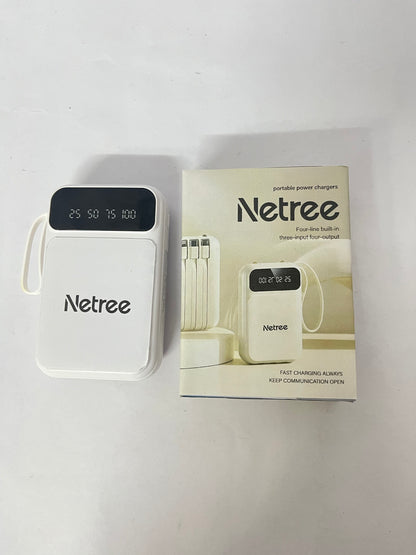 Netree Portable power chargers , 25000mAh 100W USB C Portable Charger, PD QC Fast Charging 3-Output Battery Pack