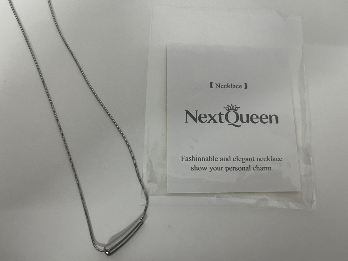 【NextQueen Slim Bar Pendant Necklace】—— Minimalist Elegance for Everyday Style
