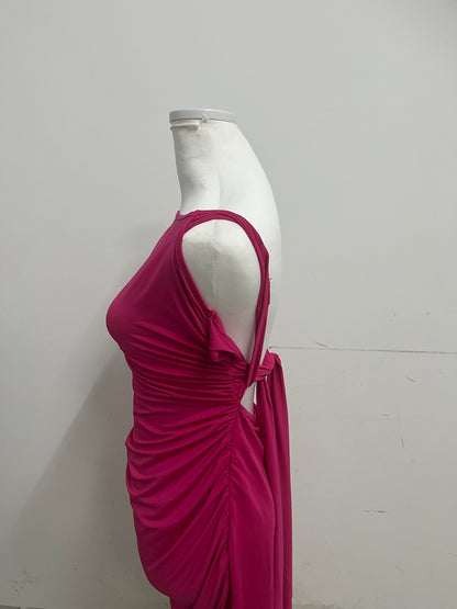 【Nextiger Magenta One-Shoulder Dress】—— Stylish & Flattering Occasion Wear