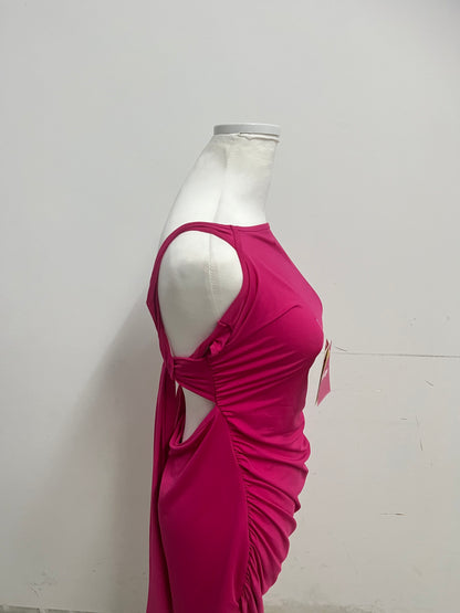 【Nextiger Magenta One-Shoulder Dress】—— Stylish & Flattering Occasion Wear