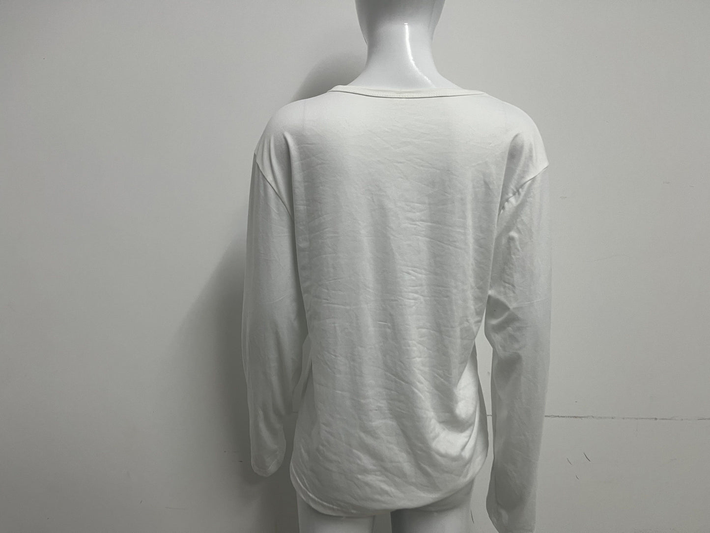 [Nextstory T-shirts]——Nextstory 100% Cotton Oversized Long-Sleeve T-Shirt - Versatile Basic Layering Top