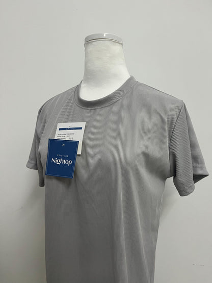 Nightop Minimalist Crew Neck Ribbed Short Sleeve T-Shirt