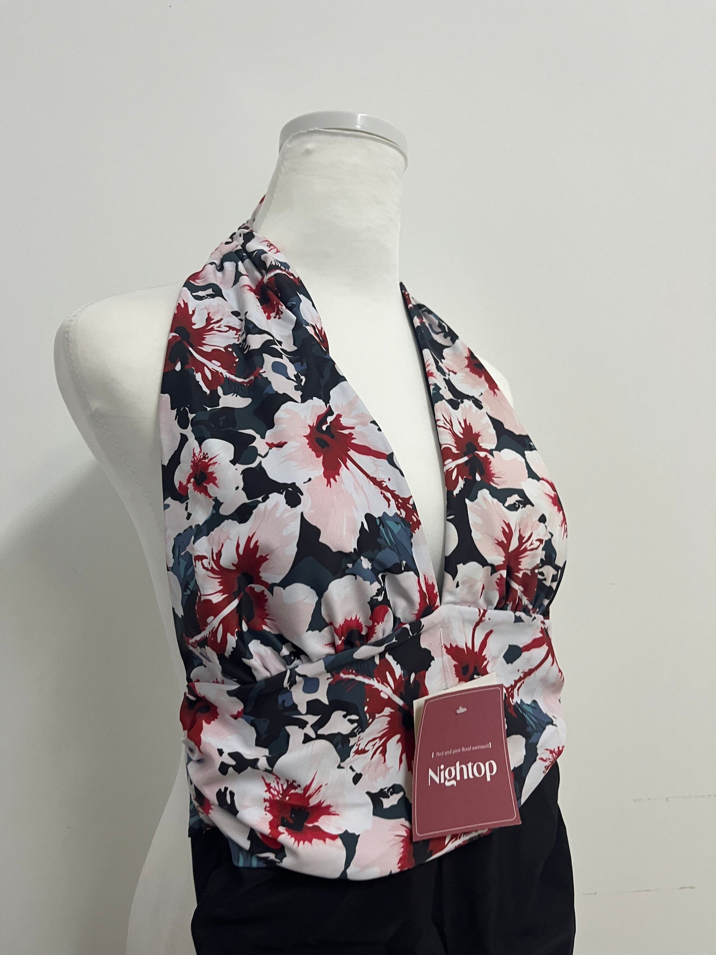 Nightop Women's Halter One-Piece Swimsuit - Romantic Floral Meets Elegance & Sexiness