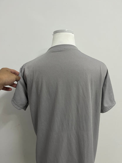 Nightop Minimalist Crew Neck Ribbed Short Sleeve T-Shirt