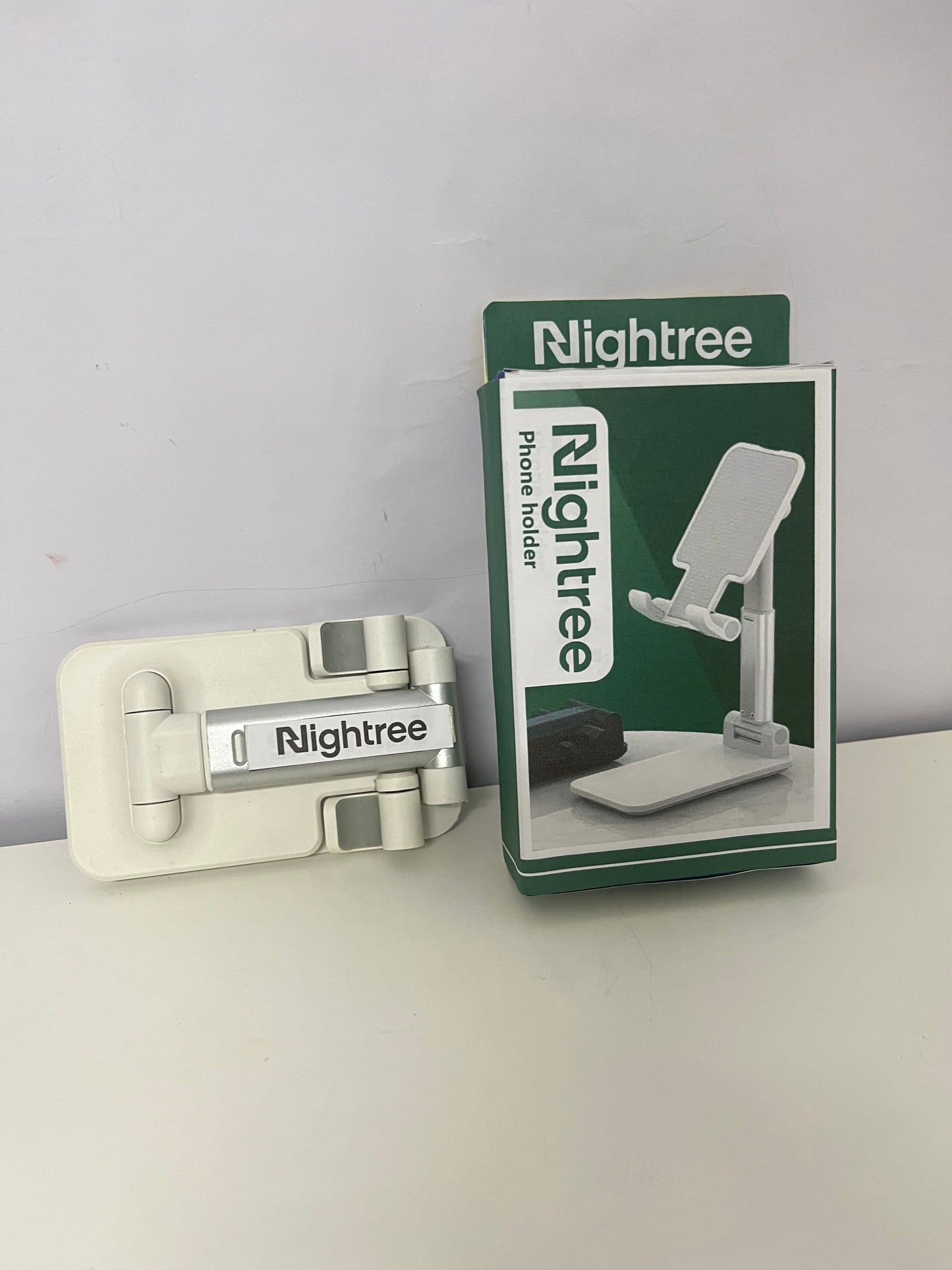 Nightree Foldable Adjustable Phone Holder - Multi-Angle Desktop Tablet Stand (Portable Anti-Slip)