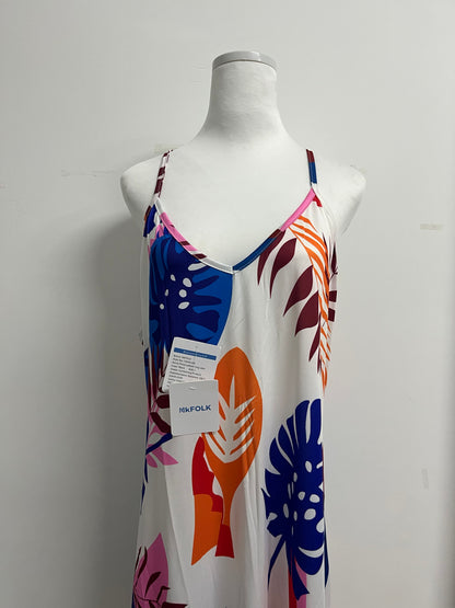 NkFOLK Womens Summer Boho Floral Printed Spaghetti Strap Maxi Dresses Casual V-Neck Sleeveless Beach Sundress