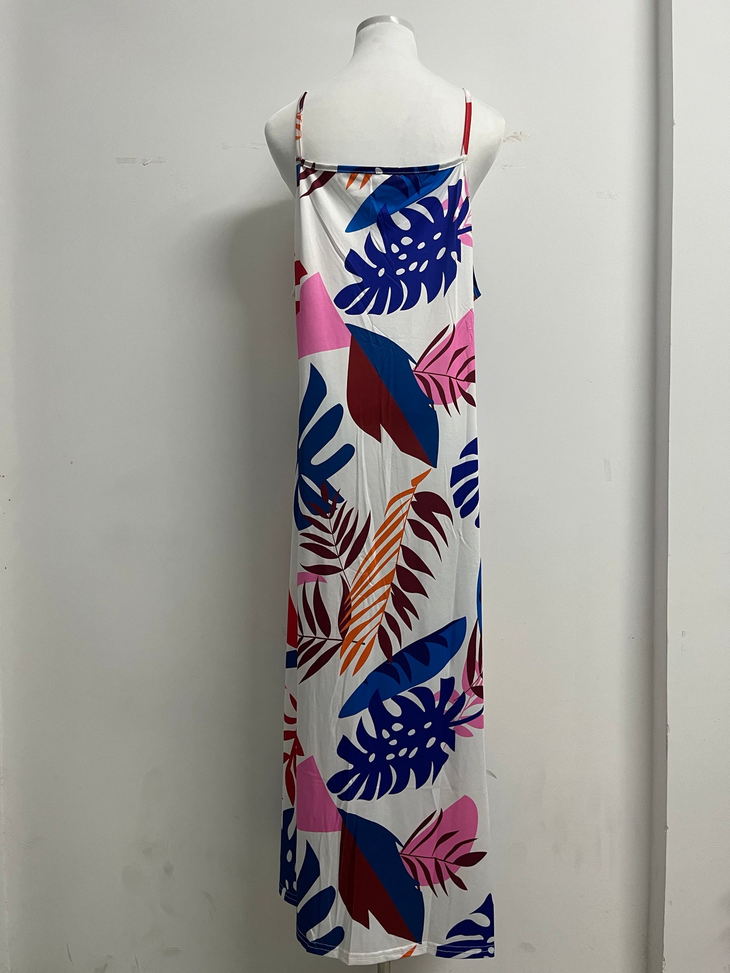NkFOLK Womens Summer Boho Floral Printed Spaghetti Strap Maxi Dresses Casual V-Neck Sleeveless Beach Sundress
