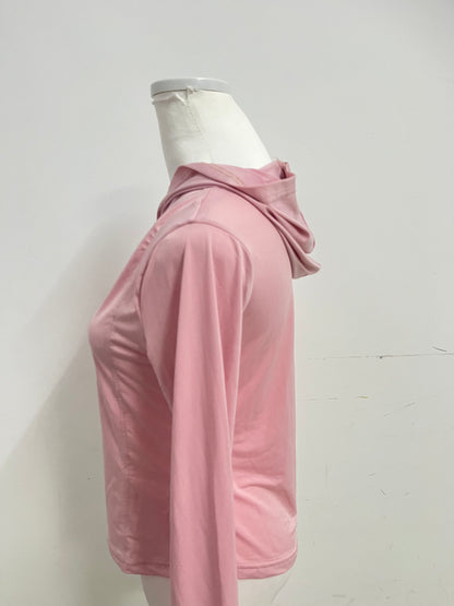 【Noassume Soft Pink Hooded Athletic Jacket】—— Comfortable & Stylish Activewear Top