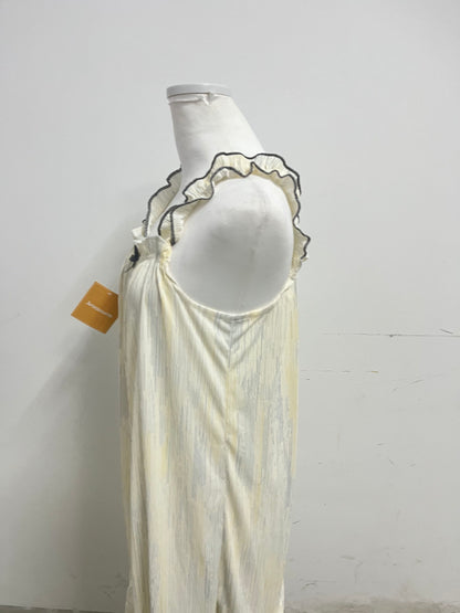 【Noassume Cream Textured Camisole Dress】—— Delicate & Comfortable Loungewear/ Casual Dress