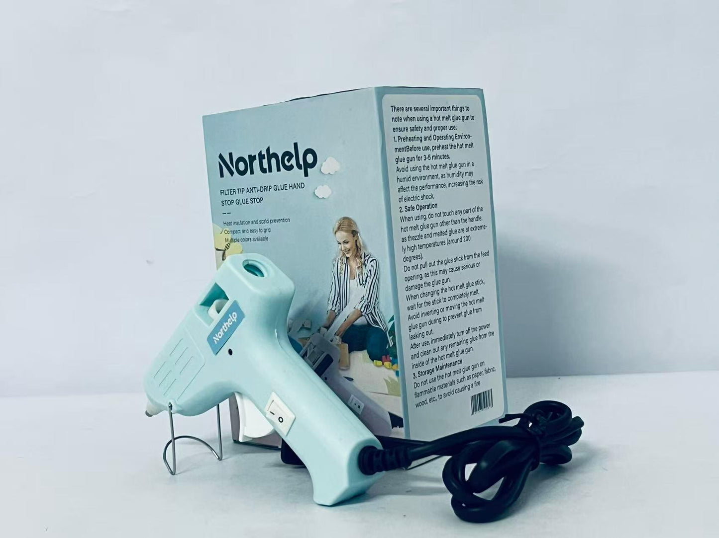Northelp Anti-Drip Hot Glue Gun - Make Craft & Repair Efficient & Tidy